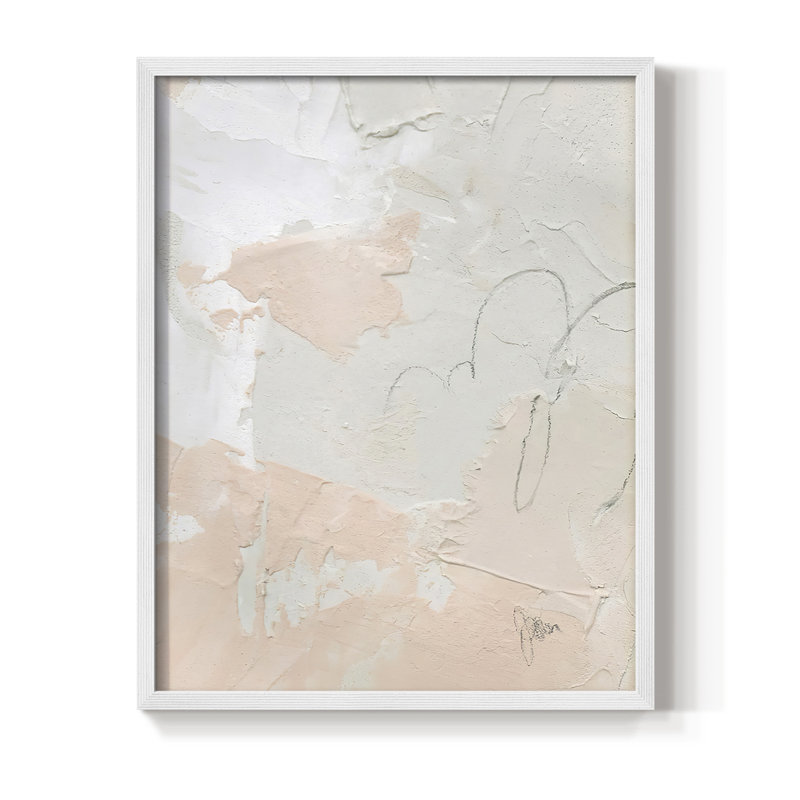 Twitch I Framed Print - Solid Wood, 28" H x 22" W, White