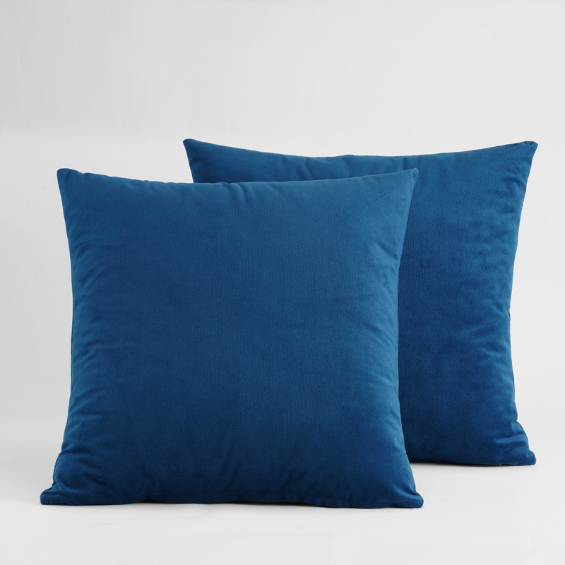 Signature Velvet Throw Pillow Covers - Decorative Pillow Covers, Union Blue