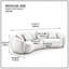 Canapé modulaire 102 pouces 5 places Boucle