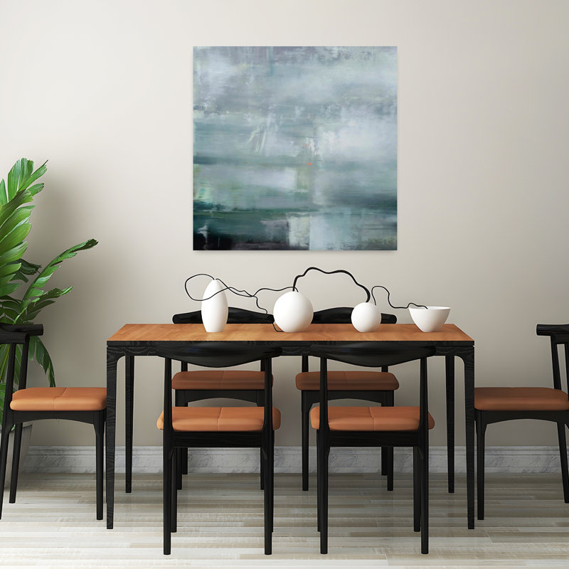 Voile azur baie - détail abstrait art contemporain, H 32 po x l 32 po