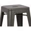 Tabourets de bar sans dossier, légers, industriels, contemporains, rustiques, rétro, costaux, en métal, sans dossier et 4 pieds (ensemble de 2) (siège de 30 po, noir vieilli)