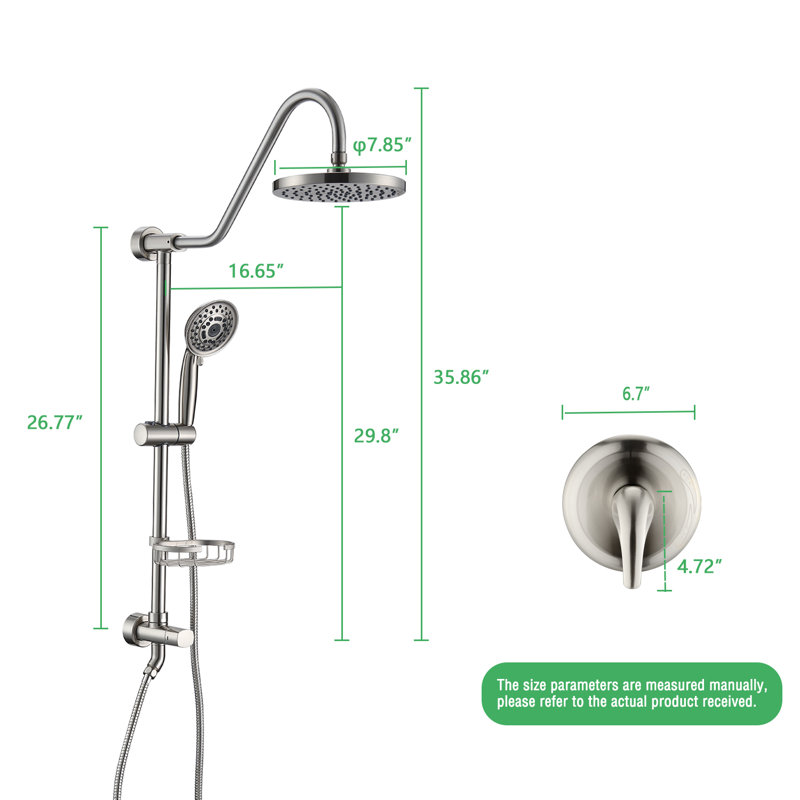 All-In-One Kit with Rough in-Valve, Brushed Nickel