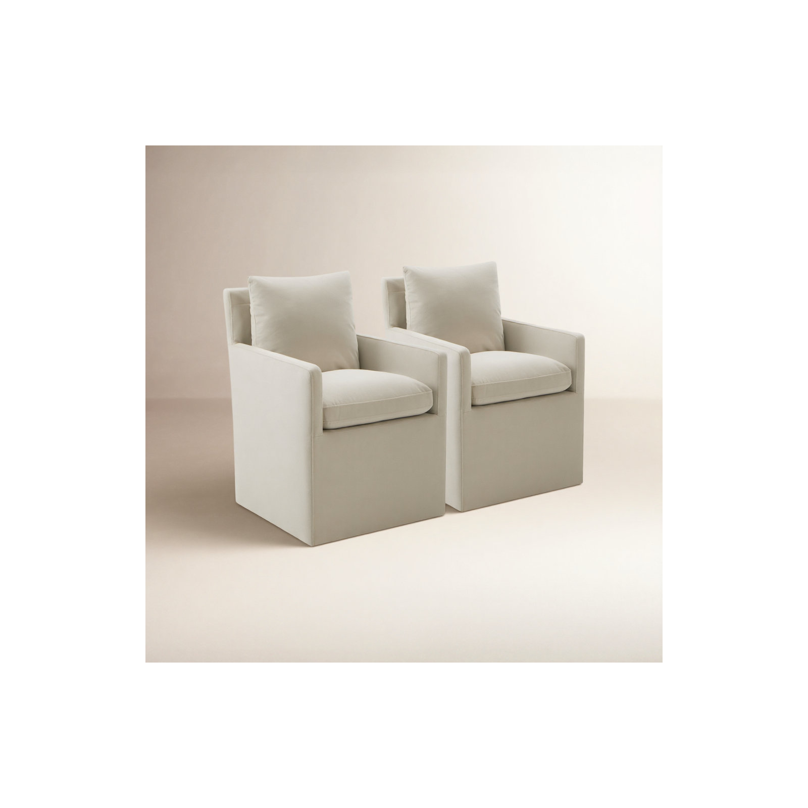 Alayaa Upholstered Arm Chair, Bella Beach Performance Velvet
