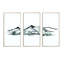 «Minimalistic Winter Mountains And Fir Forest I», peinture sur toile 3 pièces-1208631050-1208631048