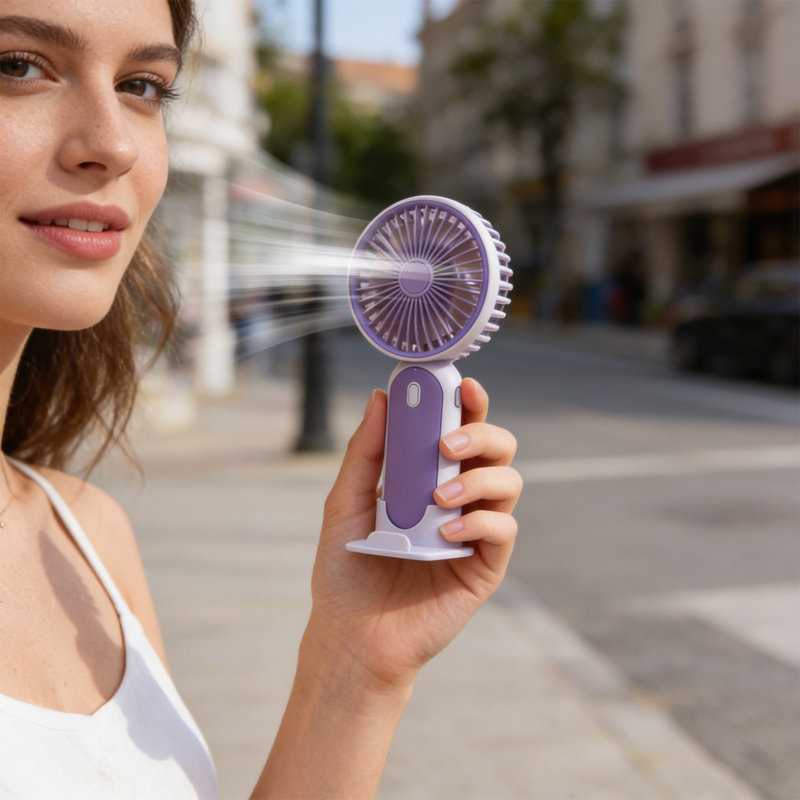 Petit ventilateur portatif pour étudiant USB, Purple