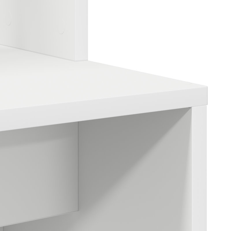 Computer Desk Solid Wood, MDF Compact, White