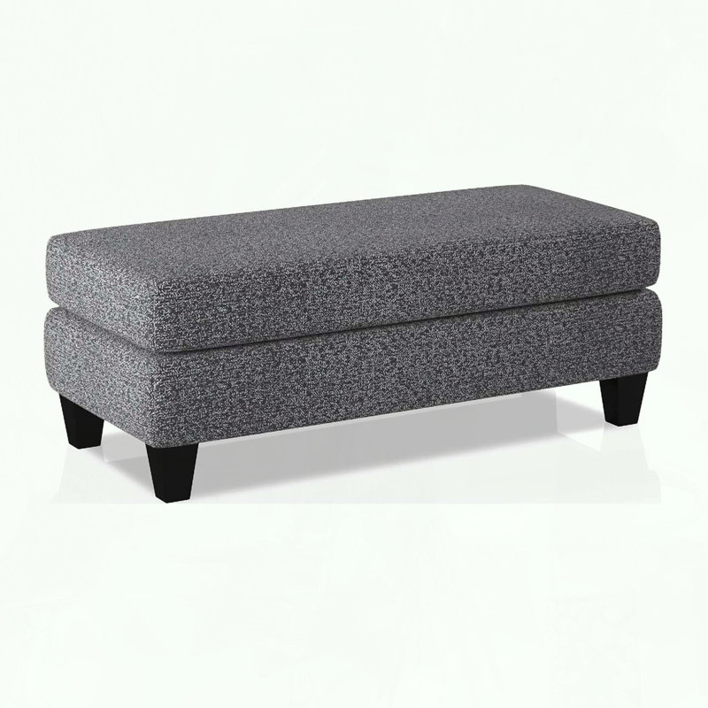 Transitional Style Ottoman with Tapered Legs