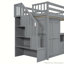 Bureau et garde-robe - Lit mezzanine multifonctionnel peu encombrant-108933548-108933547