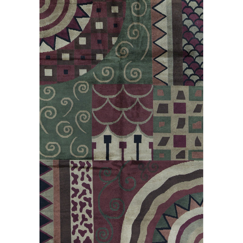 Tapis mauve de haute qualité noué à la main