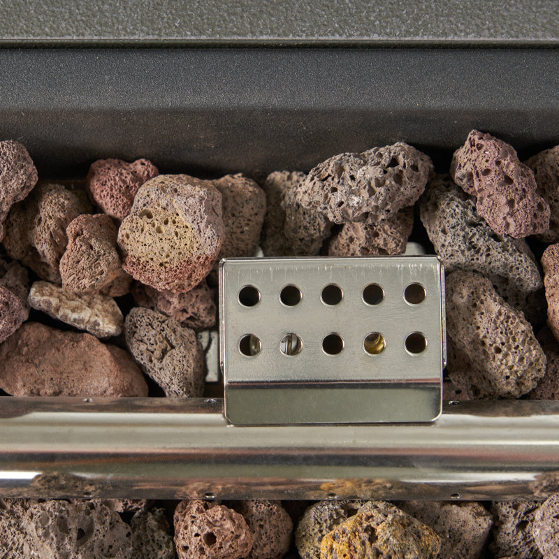 Nikodemos 15" H Outdoor Fireplace (No Tank Holder), Concrete