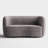 Celal 63'' Tuxedo Arm Curved Loveseat-1178669654