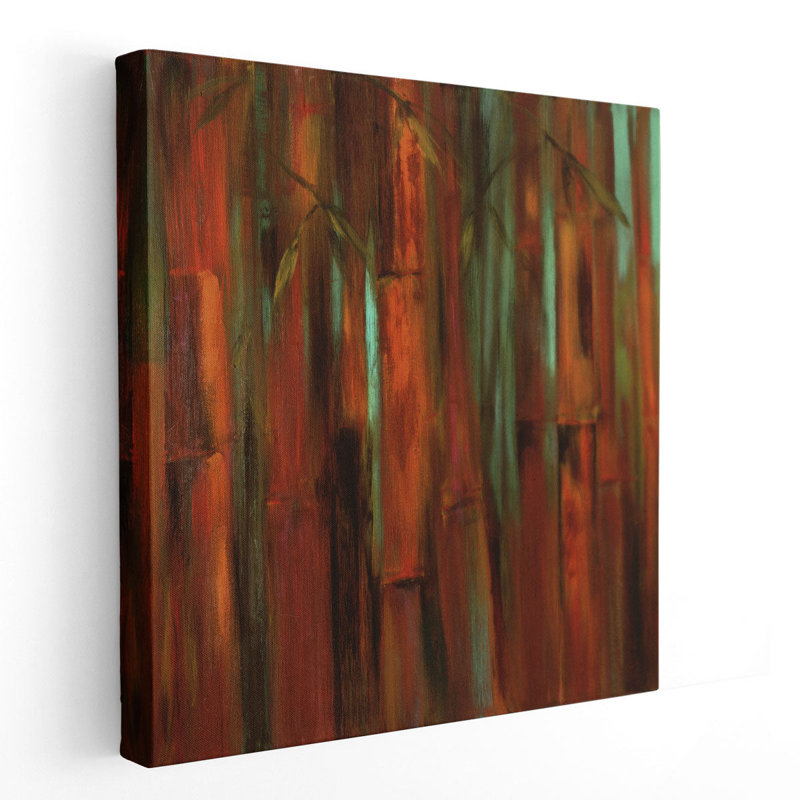 «Sunset Bamboo I», reproduction d'art sur toile, H 12 po x l 12 po