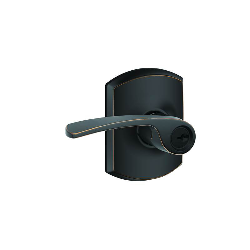 Merano Lever with Greenwich Trim Keyed Entry Lock, Satin Chrome, Yes, Keyed Alike