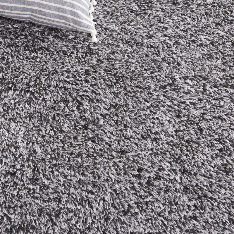 Tapis gris touffeté à la main Billie-Faith, Rectangle 5 pi x 8 pi
