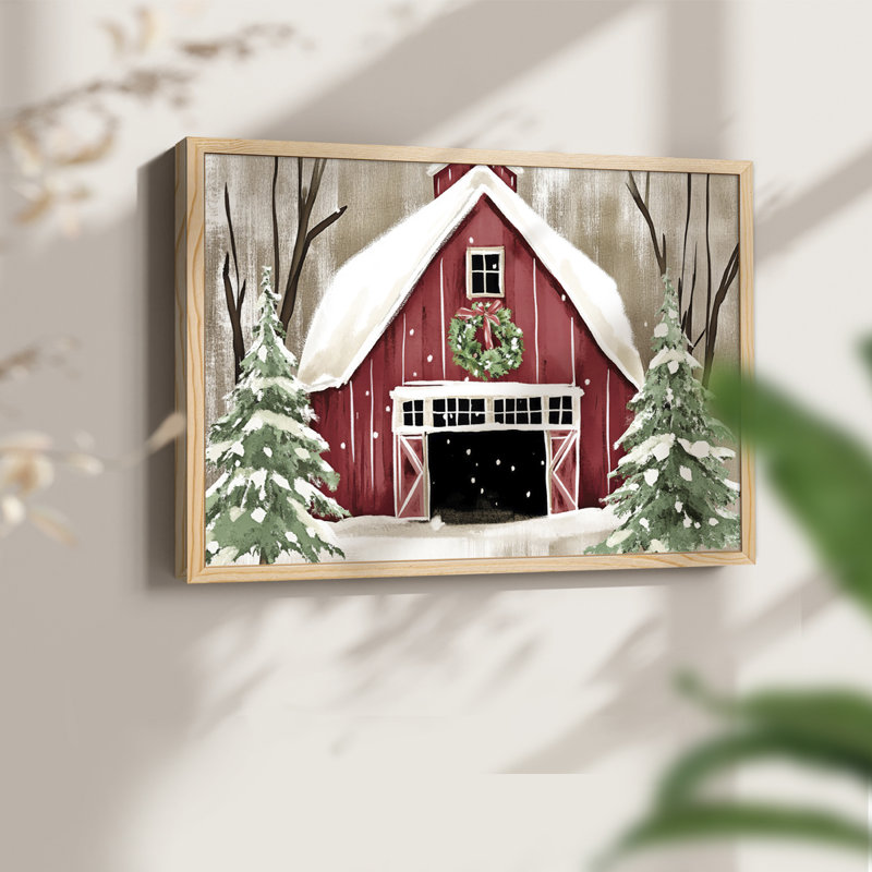 Art de Noël - DCCI - Reproduction encadrée - Restickable, Naturel, H 22 po x l 28 po