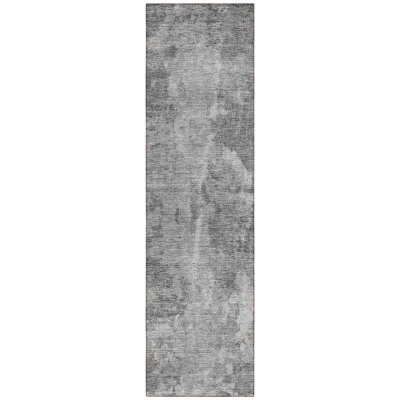 Tapis de couloir d'extérieur 8 po gris