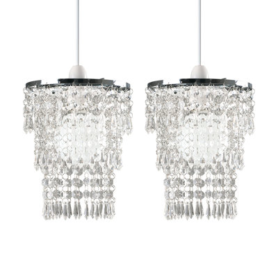 23cm H Metal Novelty Pendant Shade ( Screw On ) in Clear