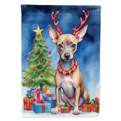Drapeau de Noël maison de renne
