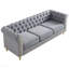 Canapé en velours 84,65 po pour salon gris clair-1551885946
