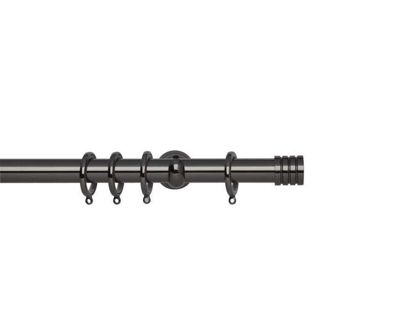 Single Curtain Pole, 300cm W, Silver