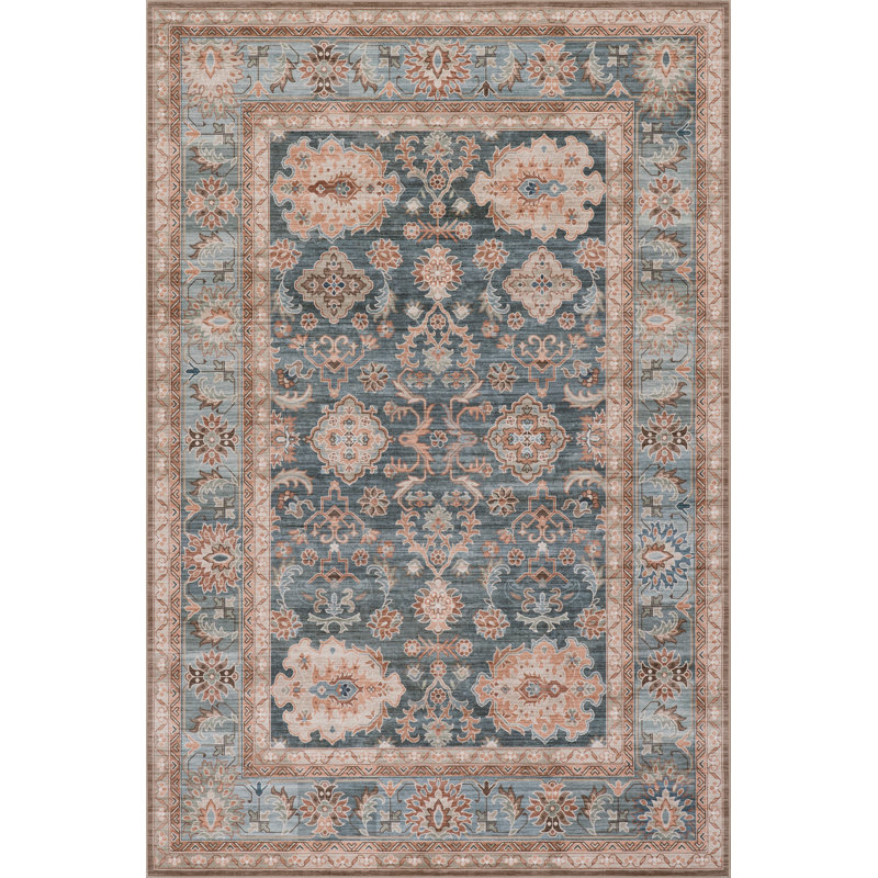 Lioraelle Traditional Washable Area Rug, Rectangle 2' x 3'