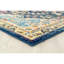 Tapis bleu à motif médaillon-26647254