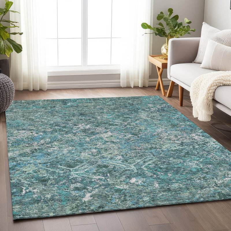 Tapis sauge de qualité supérieure Prisco, Rectangle 2 pi 6 po x 3 pi 10 po
