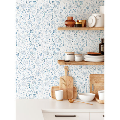 Rouleau de papier peint adhésif floral Kritika