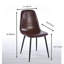 Ensemble de salle à manger 1 + 4,5 pièces, table de salle à manger à pieds en métal Mid-Century pour 4-6 personnes avec plateau en panneau de fibres à densité moyenne, table de salle à manger à piédestal, table basse de loisirs-1088890340