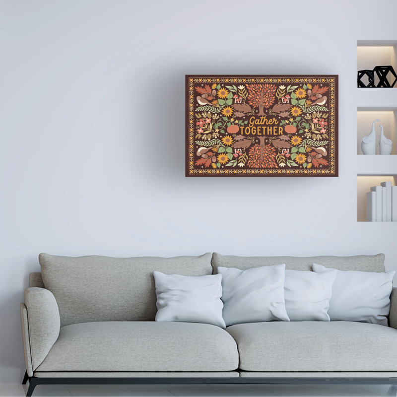 Art mural sur toile «cylindrique» Laura, H 22 po x l 32 po, Brun foncé