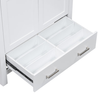 Armoire de salle de bain moderne de 60 po, lavabos doubles, rangement et meuble-lavabo élégant, style tendance