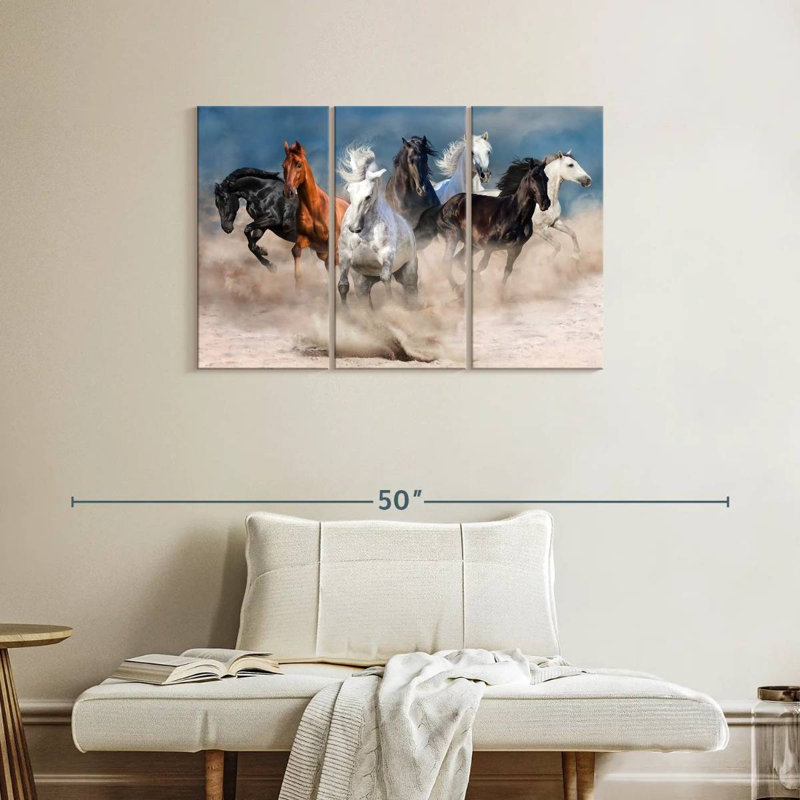 Running Horses, 24" H x 38" W