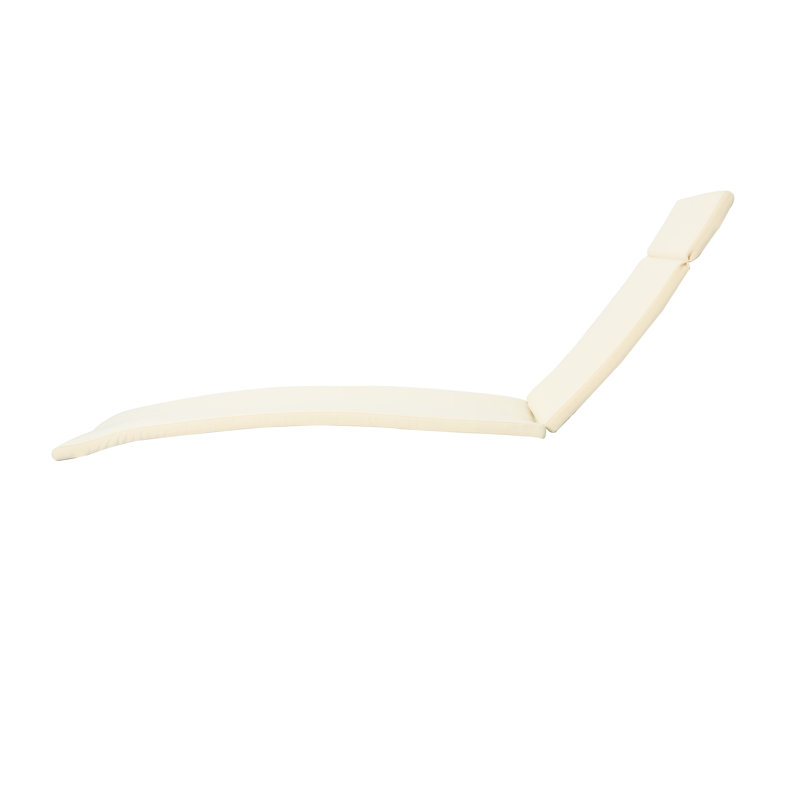 Chaise longue inclinable avec coussin et table Ardoin Sun, Beige