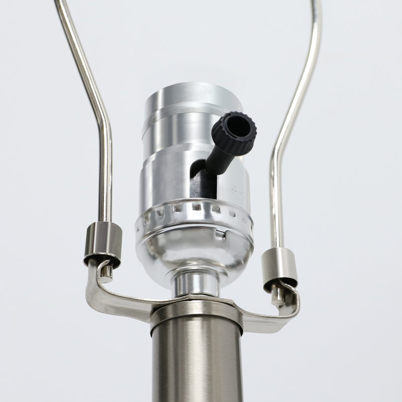 Lampe de table en céramique gravée avec abat-jour blanc 21 po Srivatsa
