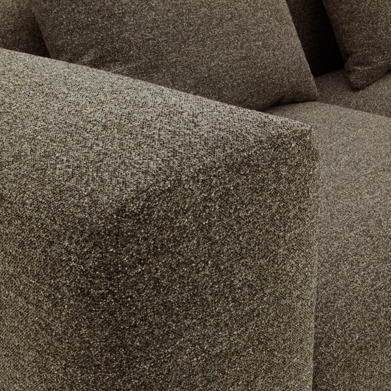 3 Seater Sofa & Chaise, Brown