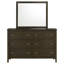 Commode à six tiroirs avec miroir: conçue pour la solidité et un rangement sophistiqué