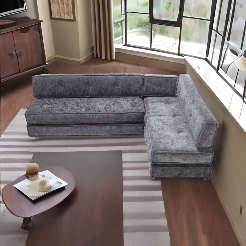 Modular Chenille Sofa, Gray