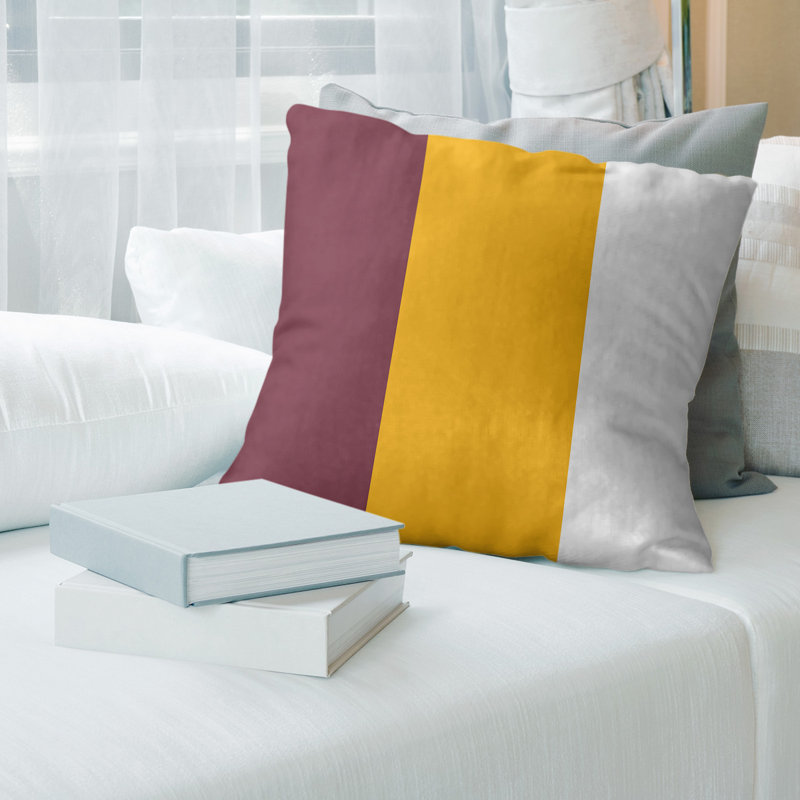  Coussin Euro, Bourre en polyester, Doré, Sergé de coton