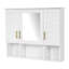 Armoire à pharmacie murale 35 po 2 en 1 avec tablettes réglables et portes à fermeture douce, miroir haute définition avec rangement pour meuble-lavabo de salle de bain-1016997312