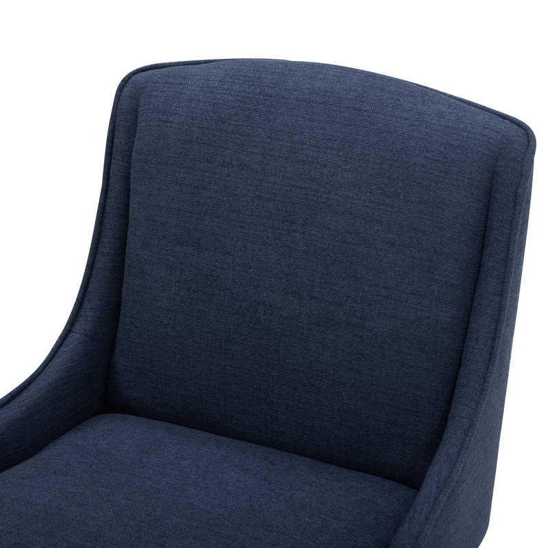 Annelotte 26'' Swivel Counter Stool, Midnight Blue