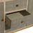Metal Snakeskin Inspired 3 Drawers and 2 Doors Brown Cabinet
