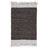 Exley Hand Woven Leather/Cotton Solid Color Rug in Grey/Dark Brown-1611442322
