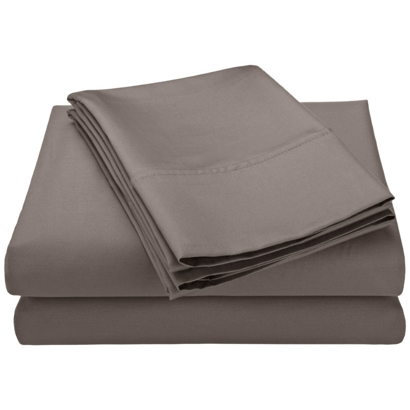 Aniello Cotton Blend 600 Thread Count Deep Pocket Bed Sheet Set, Ivory, Twin XL Sheet Set+1 Fitted Sheet + 1 Pillowcase