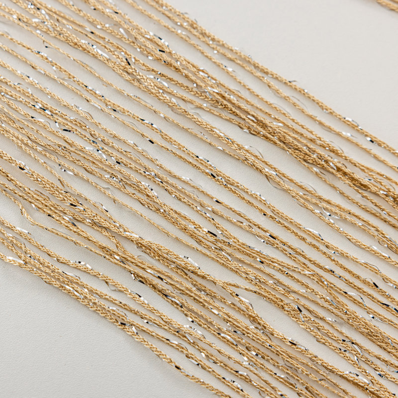 1Pc 39 X 78 Inch Door String Curtain Wall Panel Fringe Window Decorative String Curtain, Champagne