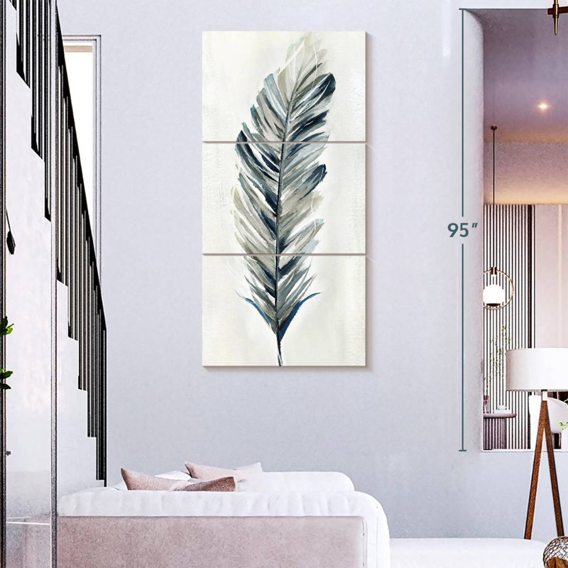 A Soft Feather I, 75" H x 36" W