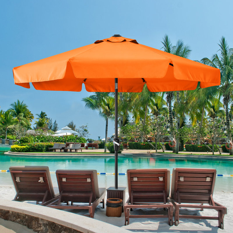 Parasol de marché 9 pi Hobert, Orange, H 96,4 po x l 118 po x P 118 po