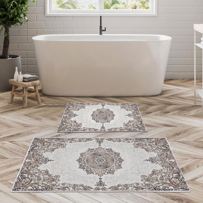 Ensemble de tapis de bain Floral 2 pièces