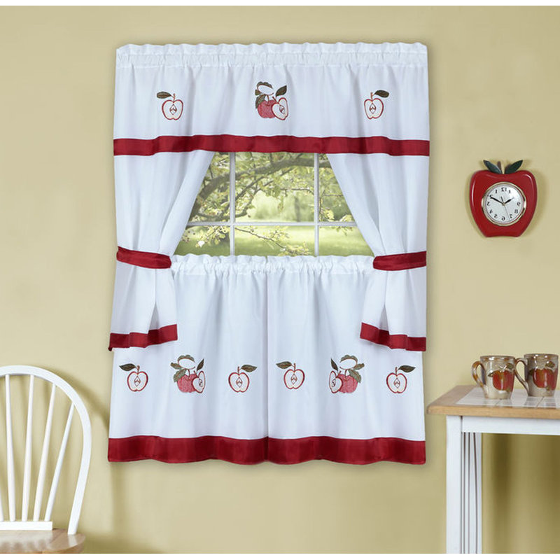 Tejeda Tailored Kitchen Curtain, 58" W x 36" L