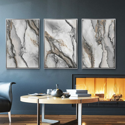 " Abstract Ink Fantasy I " 3 - Pieces