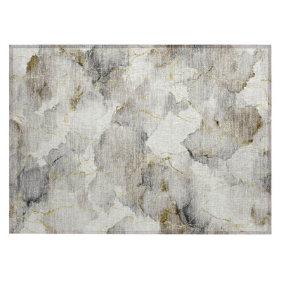 Machine Washable Indoor/Outdoor Chantille ACN2591 Abstract Rug